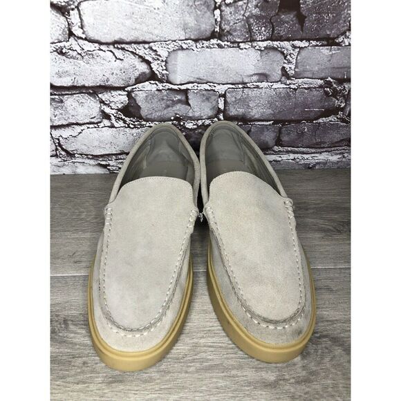 Nordstrom Ortholite NOEZRA-LEA Light Gray Suede Loafers Shoes Men Sz 11M US/44EU - Picture 2 of 16
